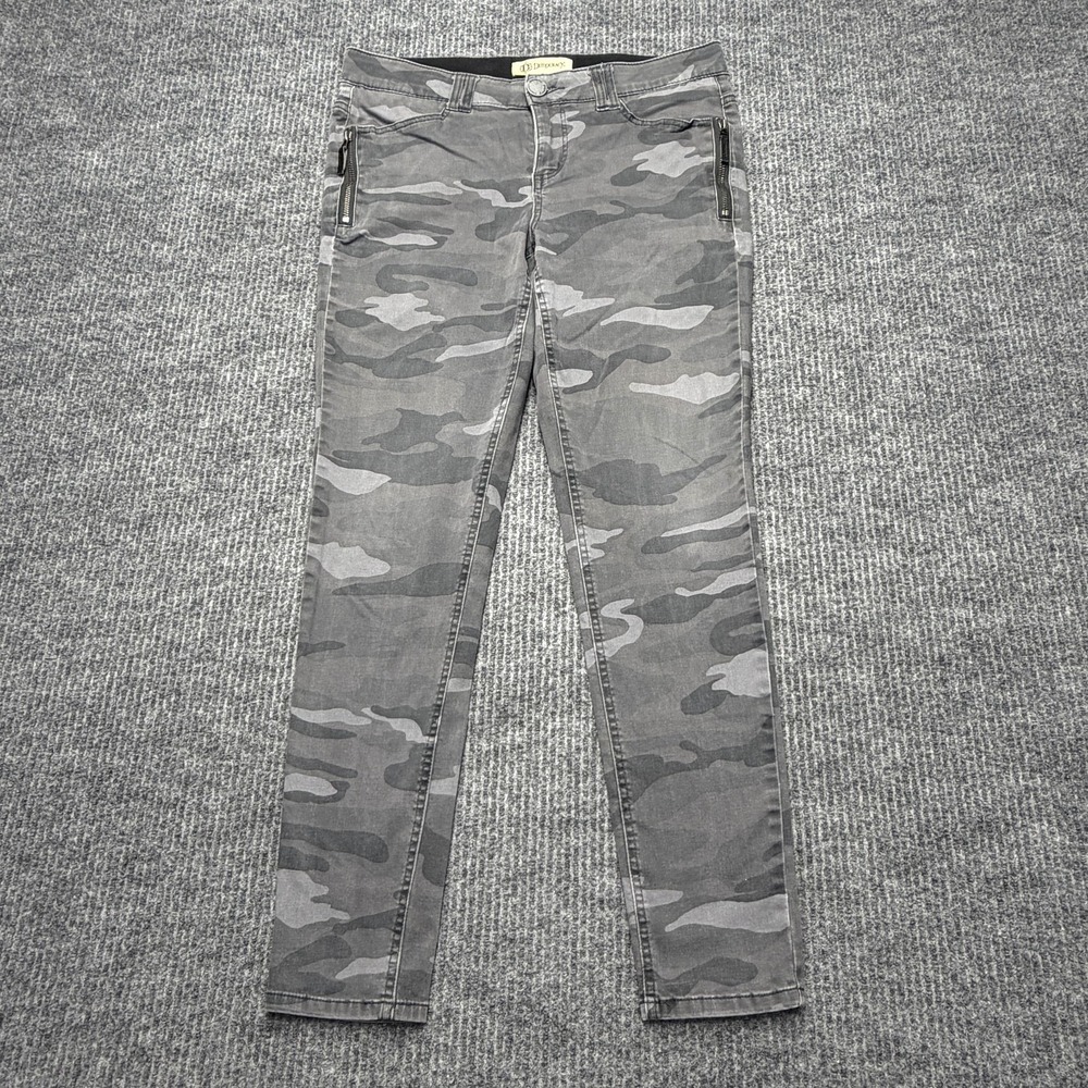 Democracy Skinny Jeans Womens 10 Camo Charcoal Mid Rise AB Technology Stretch